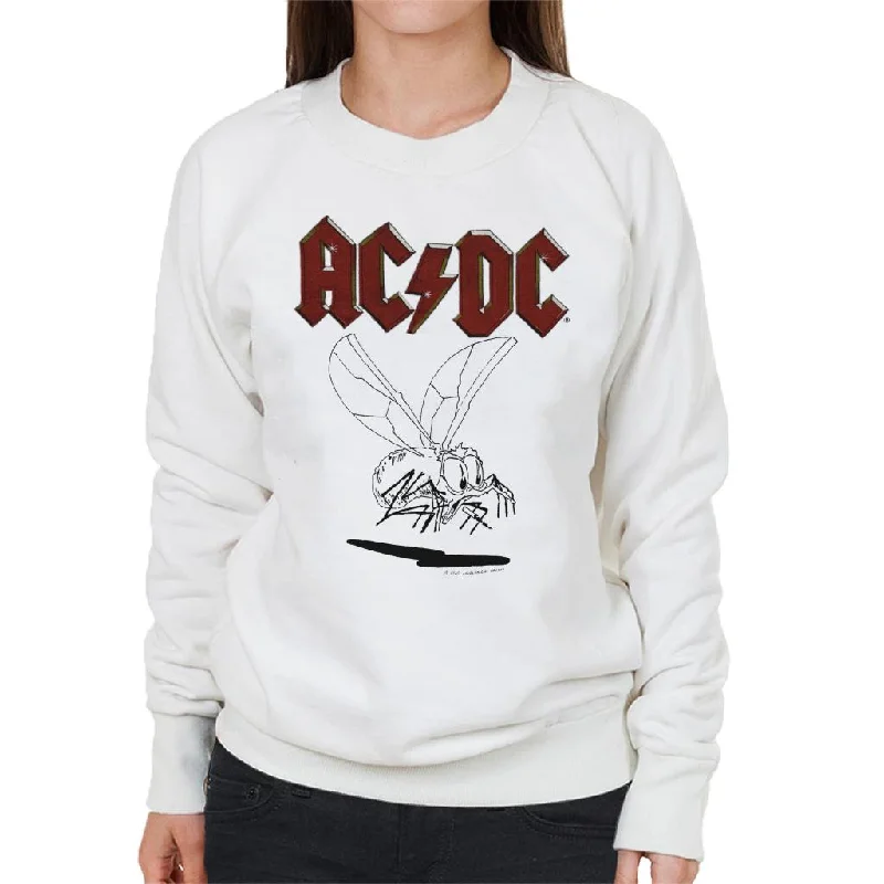 AC/DC Mosquito Sketch Women's Sweatshirt Hoodie with Pattern Geometric Abstract