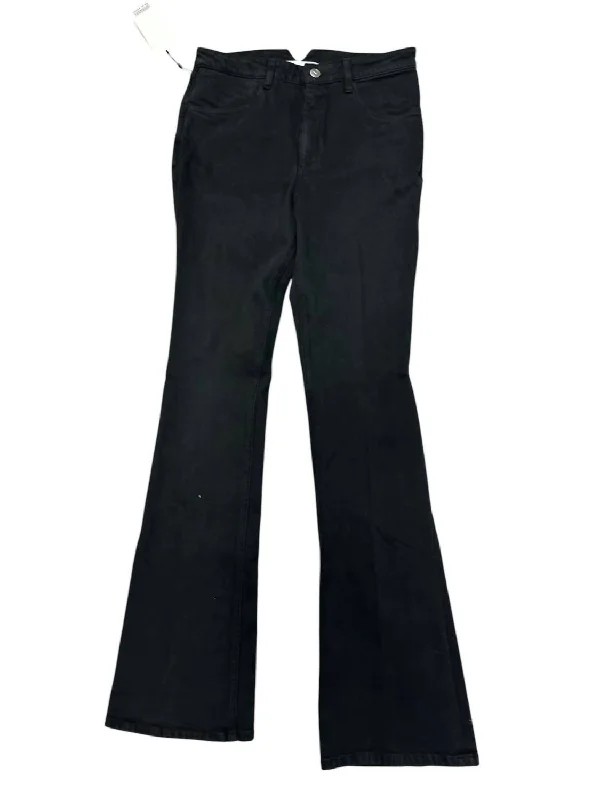 Women's Micro Flare Jean In Black Trendy Classic Fit Jeans