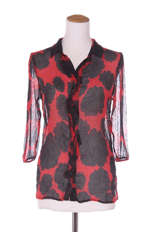 STORM - Crushed silk button up blouse! 12 Loose Fit Blouse