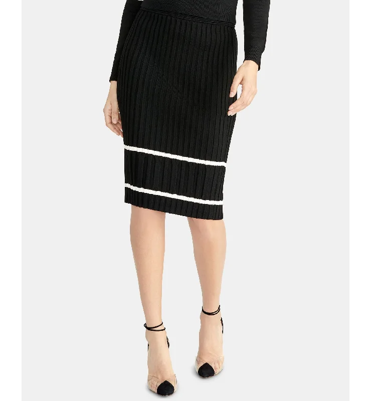 Rachel Rachel Roy Ribbed Pencil Sweater Skirt Neon Metallic Matte