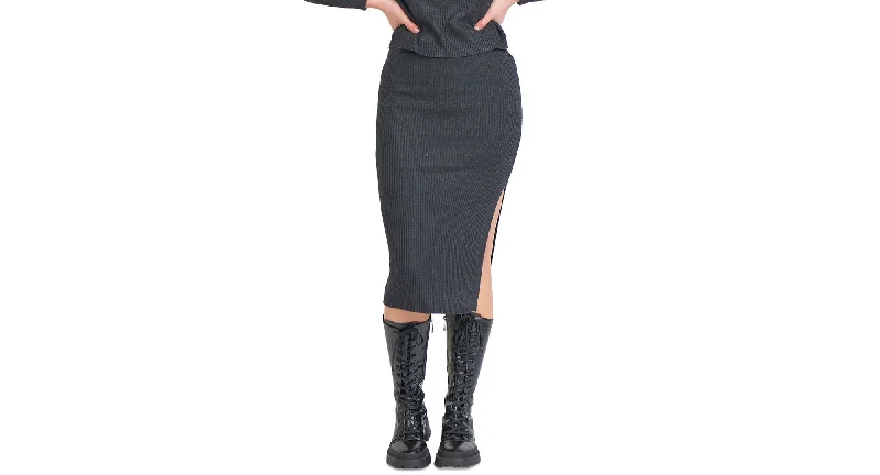 Black Tape Midi Sweater Skirt Polka Dot Checkered Tartan