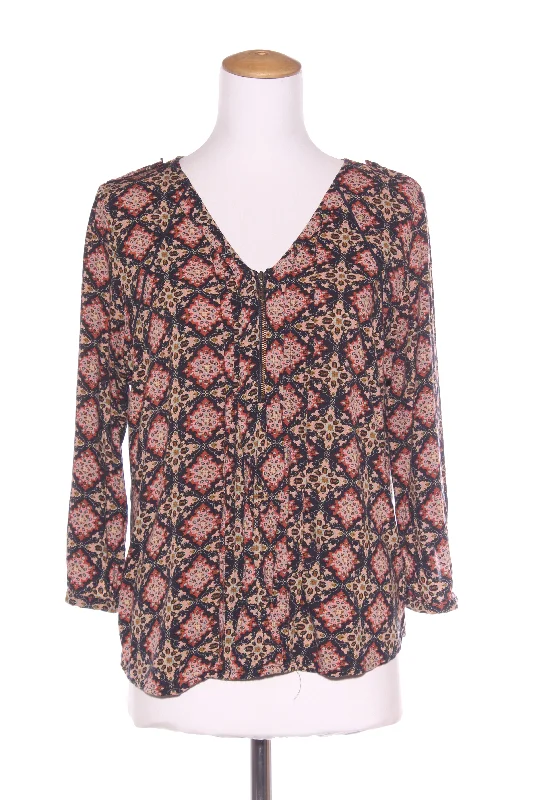 PREEN - Marrakesh tile print 'V' neck blouse! 16 Drape Neck Blouse