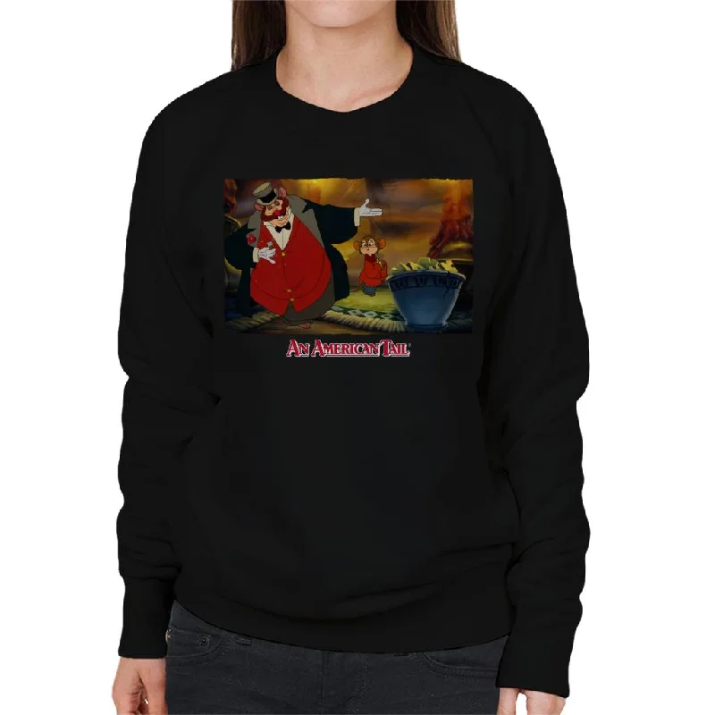 An American Tail Honest John And Fieval Eating Cheese Women's Sweatshirt Hoodie with Raglan Sleeves Sporty Comfortable An American Tail Honest John And Fieval Eating Cheese Women's Sweatshirt Hoodie with Raglan Sleeves Sporty Comfortable