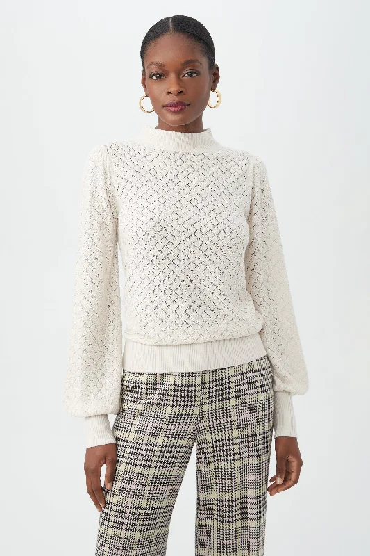 Tom Collins Sweater Mesh Blend Leather Blend Suede Blend