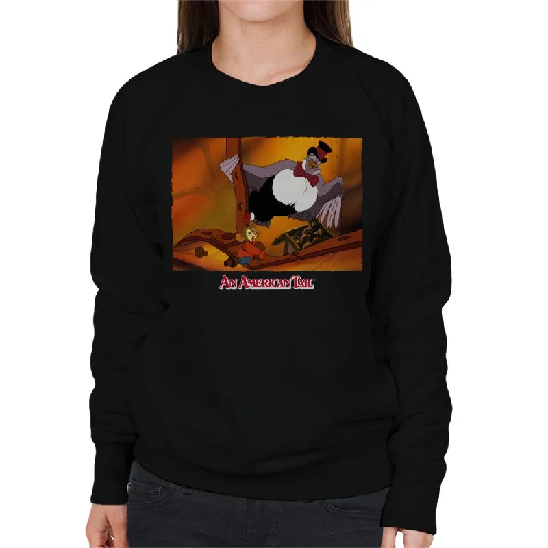 An American Tail Fieval And Henri Le Pigeon Women's Sweatshirt Hoodie with Oversized Fit Loose Comfortable An American Tail Fieval And Henri Le Pigeon Women's Sweatshirt Hoodie with Oversized Fit Loose Comfortable