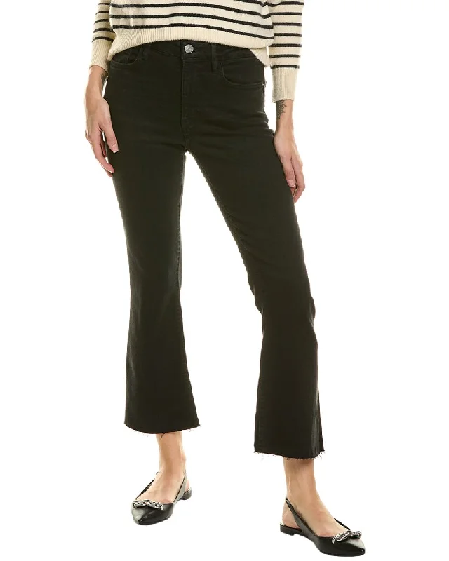 FRAME Denim Le Crop Black Thorn Mini Bootcut Jean Chic Double Waistband Jeans