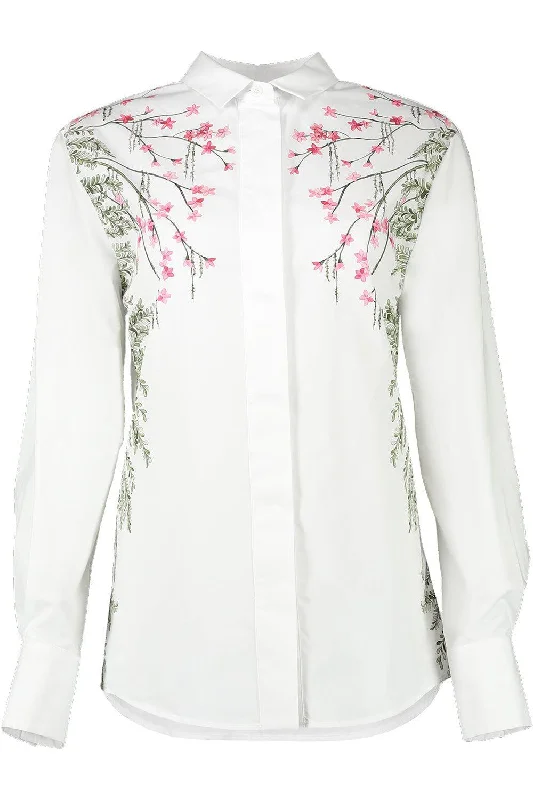 Willow Print Blouse Casual Relaxed Fit Blouse