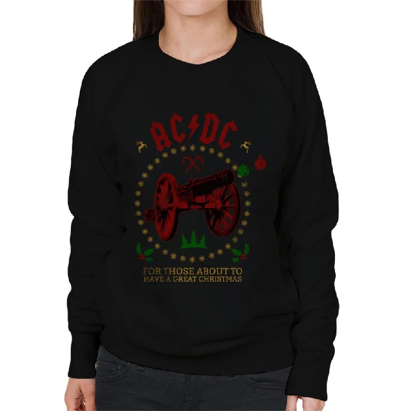 AC/DC Have A Great Christmas Women's Sweatshirt Hoodie with Pattern Geometric Abstract AC/DC Have A Great Christmas Women's Sweatshirt Hoodie with Pattern Geometric Abstract