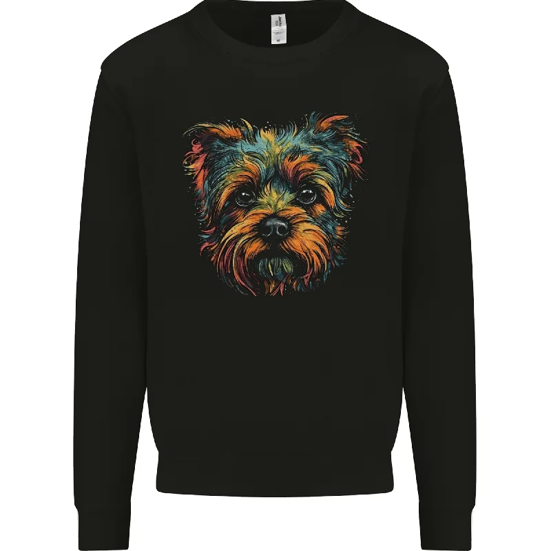 A Cute Yorkshire Terrier Dog Mens Sweatshirt Jumper Hoodie with Ribbed Cuffs Snug Fit Comfort A Cute Yorkshire Terrier Dog Mens Sweatshirt Jumper Hoodie with Ribbed Cuffs Snug Fit Comfort