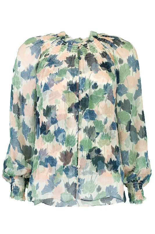Andrea Blouse - Lotus Casual Button Blouse