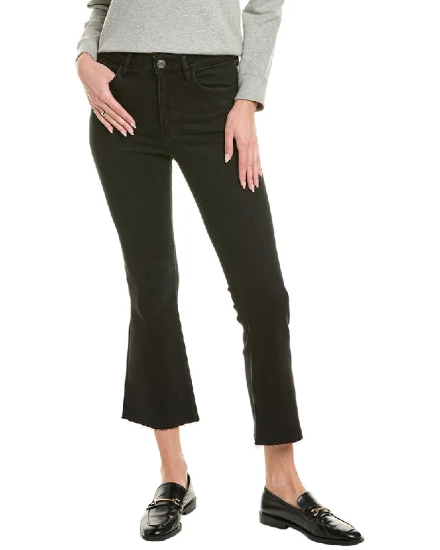 FRAME Denim Le Crop Black Thorn Mini Bootcut Jean Comfortable Zip-Up Skinny Jeans