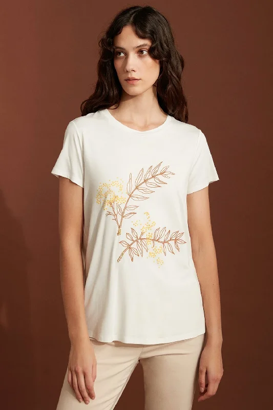 Deysi Floral Blouse Off-Shoulder Wrap Blouse