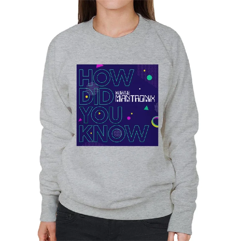 Mantronix Album How Did You Know Women's Sweatshirt Hoodie with Side Slits Relaxed Casual Mantronix Album How Did You Know Women's Sweatshirt Hoodie with Side Slits Relaxed Casual