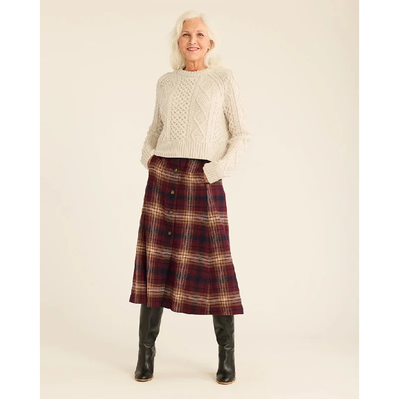 Pendleton Women's Shetland Collection Cropped Fisherman Sweater Long Sweater Short Sweater Cropped Sweater