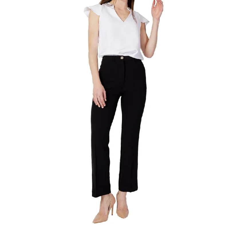 Guess  Polyester Jeans & Women's Pant Comfortable Folded Hem Jeans