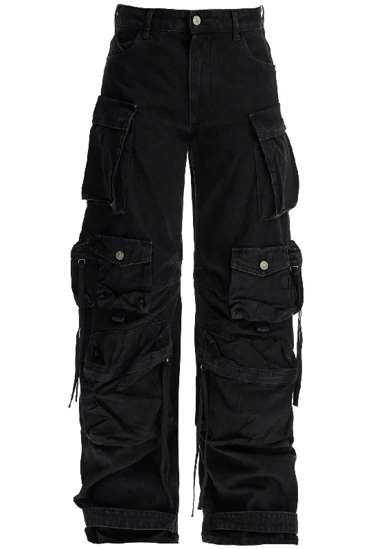 The Attico Women's Fern Cargo Jeans Chic Rip-Detail High-Waist Jeans