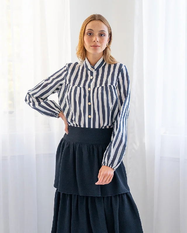 Natalia Blouse - Stripe Boho Chic Blouse