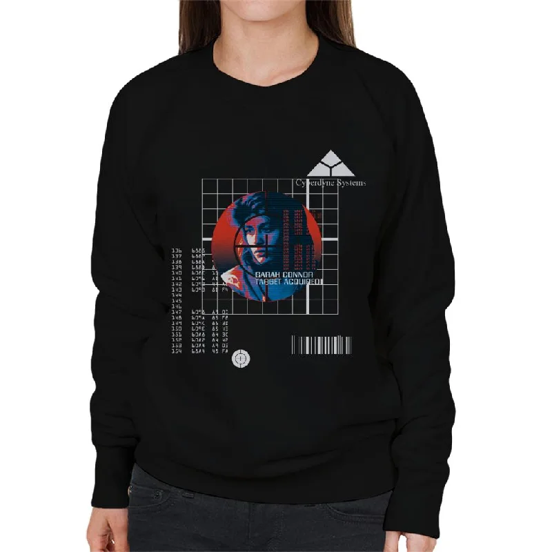Terminator Sarah Connor Target Acquired Women's Sweatshirt Hoodie with Embroidery Detailed Premium Terminator Sarah Connor Target Acquired Women's Sweatshirt Hoodie with Embroidery Detailed Premium