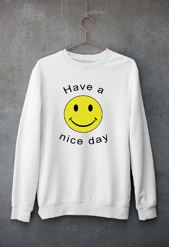 Nice Day Emoji Unisex Sweatshirt for Men/Women Hoodie with Lace Feminine Delicate
