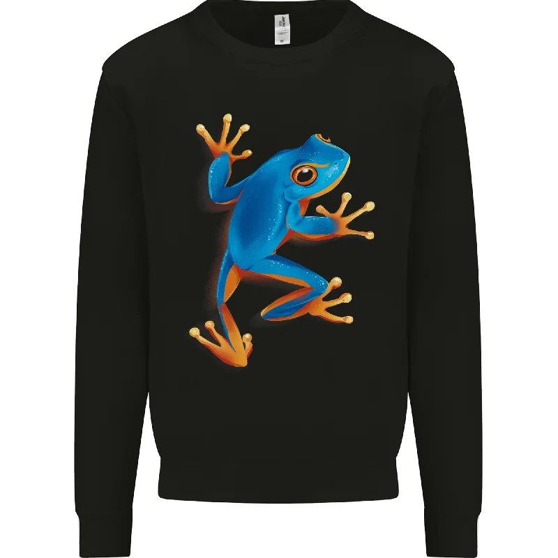 A Cool Frog Climbing Up Mens Sweatshirt Jumper Hoodie with Illustration Artistic Creative A Cool Frog Climbing Up Mens Sweatshirt Jumper Hoodie with Illustration Artistic Creative