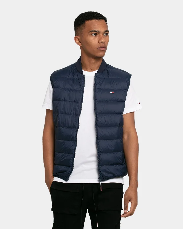 Tommy Jeans Packable Light Down Vest Twilight Navy Elegant Raw Hem Jeans