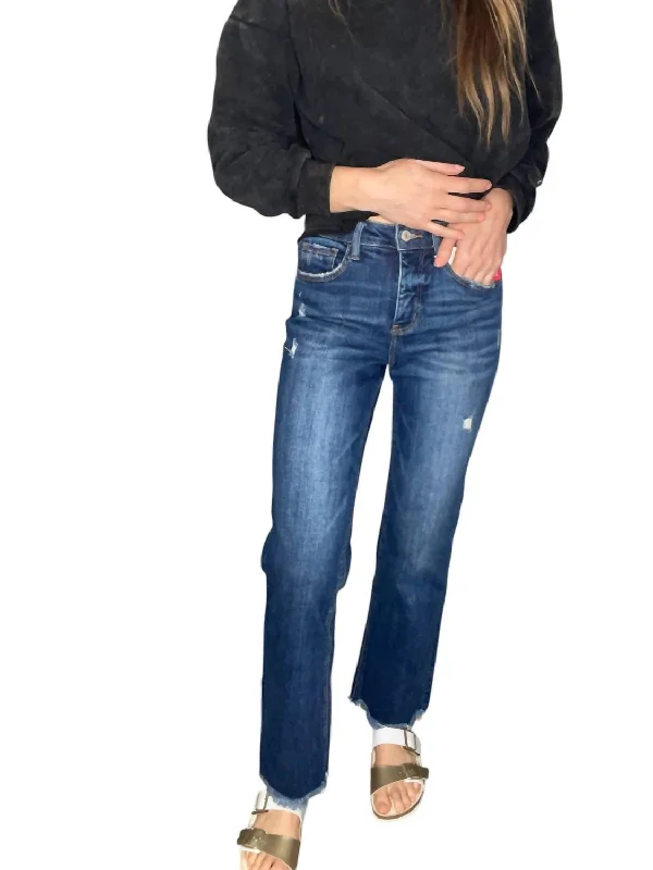 Tummy Control High Rise Frayed Hem Dad Jeans In Medium Wash Stylish Tapered Fit Jeans Tummy Control High Rise Frayed Hem Dad Jeans In Medium Wash Stylish Tapered Fit Jeans