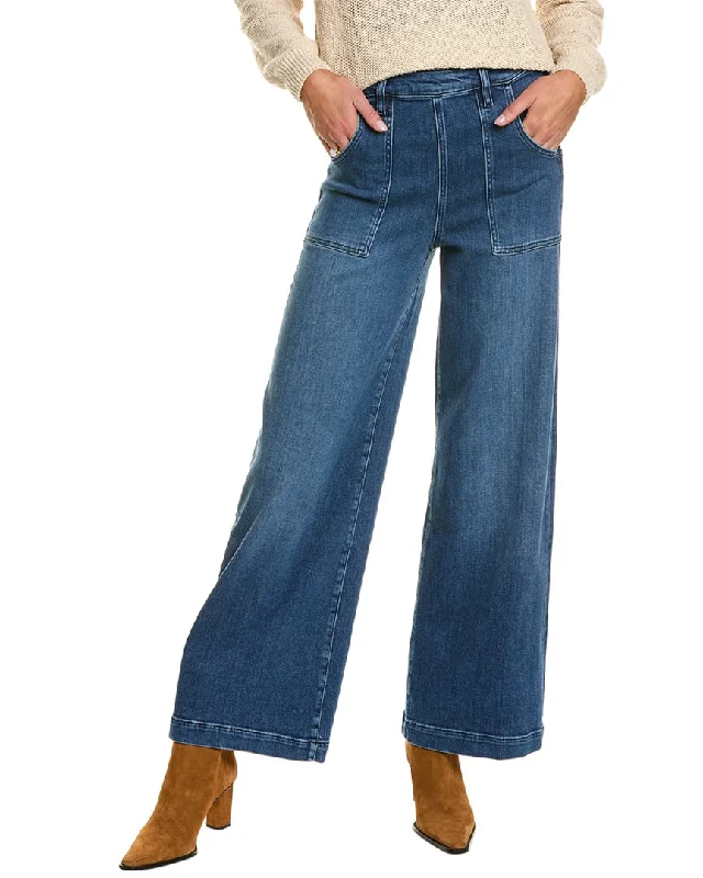 FRAME Denim Francoise Crossings Clean Wide Leg Jean Casual Light Wash Jeans