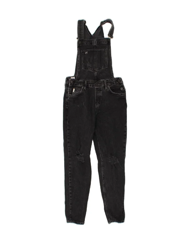 SUPERDRY Womens Distressed Dungarees Slim Jeans W28 L25 Grey Cotton Comfortable Zip-Up Skinny Jeans SUPERDRY Womens Distressed Dungarees Slim Jeans W28 L25 Grey Cotton Comfortable Zip-Up Skinny Jeans
