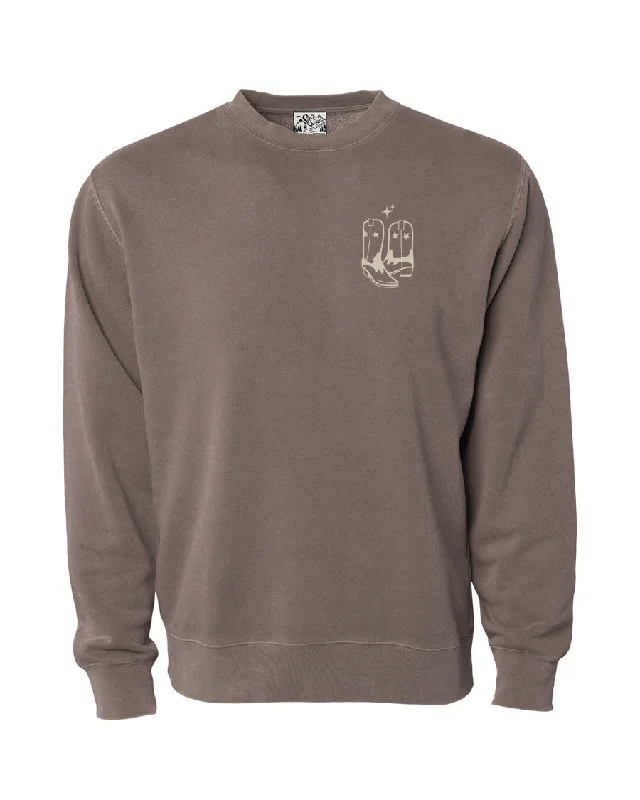 Unisex Space Cowboy Crew Sweater Embroidered Appliqued Beaded