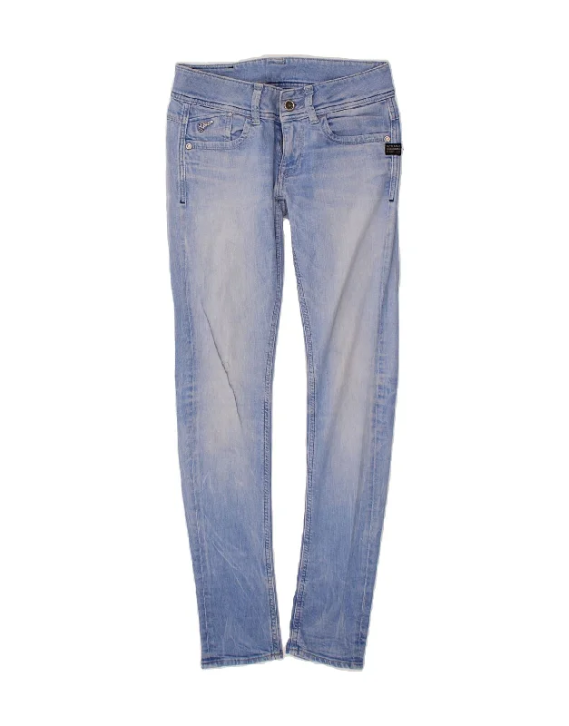 G-STAR Womens Skinny Jeans W28 L32 Blue Cotton Elegant Tapered Leg Denim