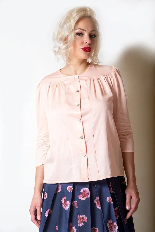 Coral Cotton Blouse Everyday Stylish Blouse