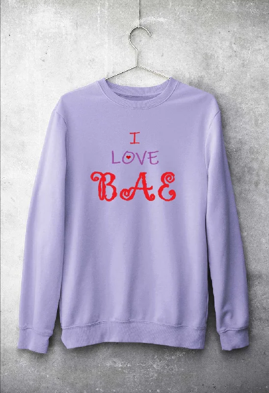 love BAE Unisex Sweatshirt for Men/Women Hoodie with Hem Patch Decorative Personalized