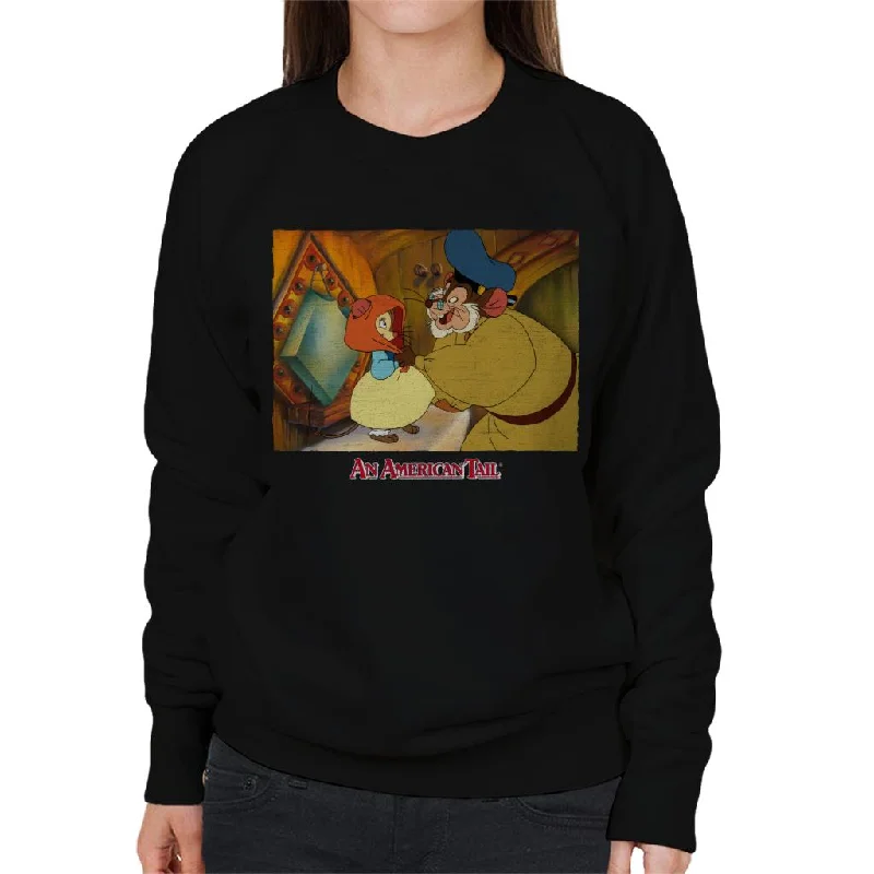 An American Tail Papa Holding Headscarf Women's Sweatshirt Hoodie with Earth Tones Natural Calm An American Tail Papa Holding Headscarf Women's Sweatshirt Hoodie with Earth Tones Natural Calm