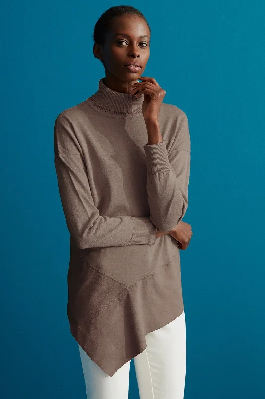 Melies Knitwear Blouse Ruched Sleeve Blouse