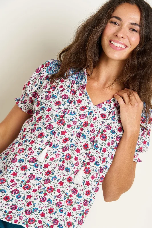 Harper Blouse Textured Cotton Blouse