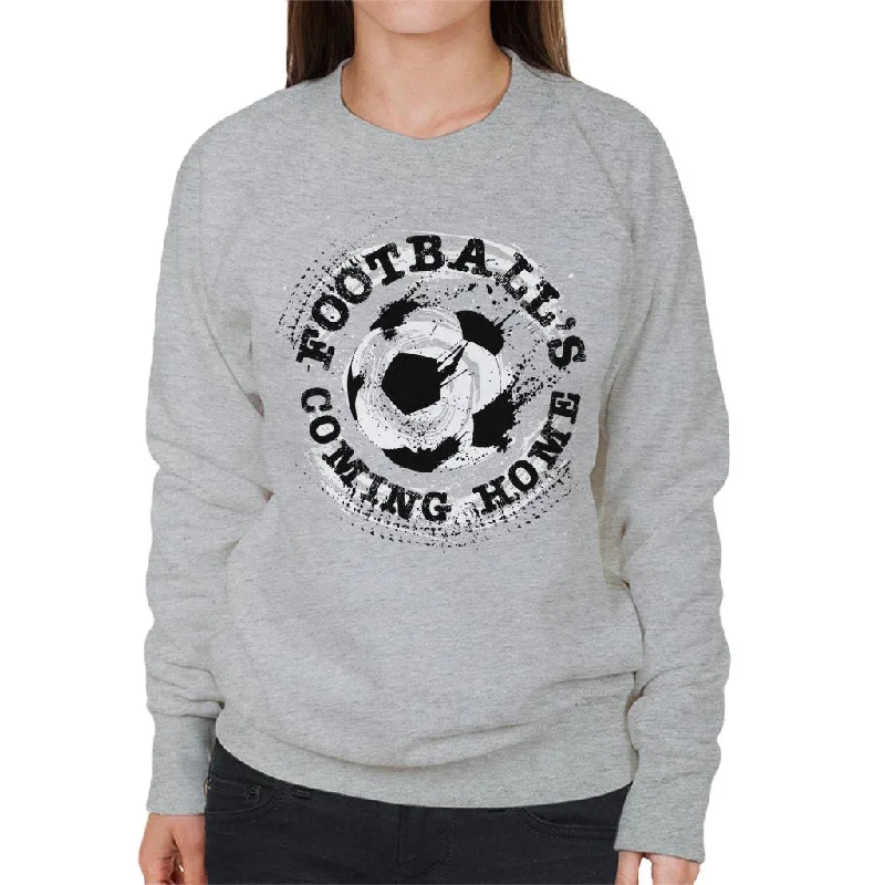 Football's Coming Home Paint Splatter Women's Sweatshirt Hoodie with Logo Branding Identity Football's Coming Home Paint Splatter Women's Sweatshirt Hoodie with Logo Branding Identity