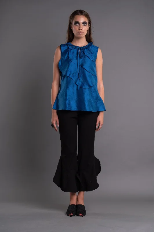 Infinity Ruffled Blouse - Dag Dai Stretchy Fitted Blouse