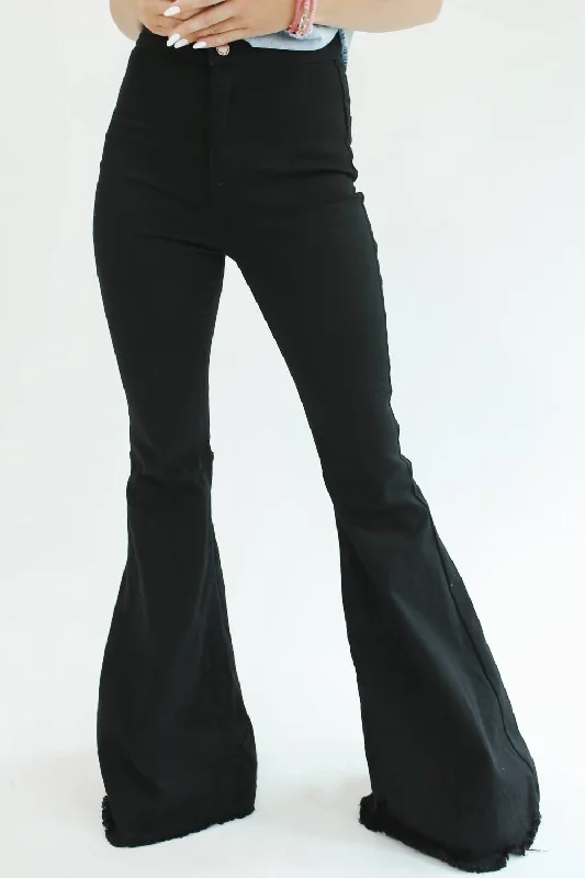 Monica Flare Jean In Black Stylish Bootcut Denim Jeans