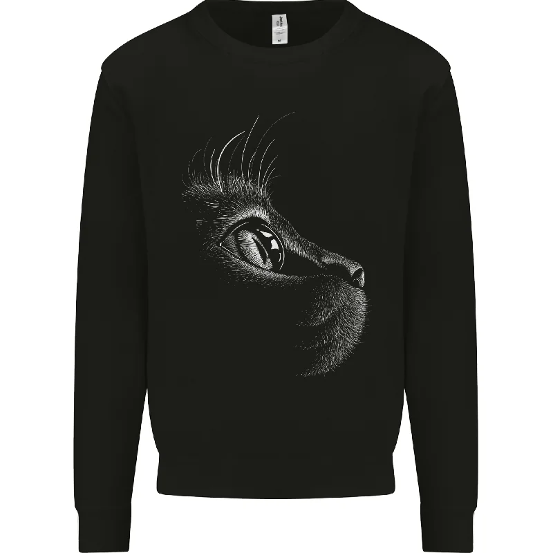 A Cute Cat Face Mens Sweatshirt Jumper Hoodie with Slim Fit Tailored Modern