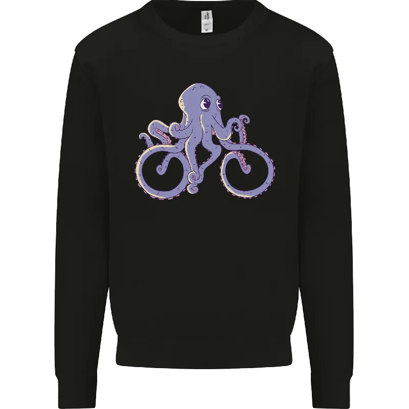 A Cycling Octopus Funny Cyclist Bicycle Mens Sweatshirt Jumper Hoodie with Frayed Bohemian Relaxed A Cycling Octopus Funny Cyclist Bicycle Mens Sweatshirt Jumper Hoodie with Frayed Bohemian Relaxed