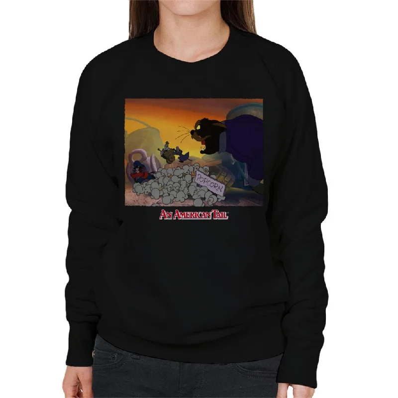 An American Tail Cossack Cat Popcorn Women's Sweatshirt Hoodie with Mesh Breathable Sporty An American Tail Cossack Cat Popcorn Women's Sweatshirt Hoodie with Mesh Breathable Sporty