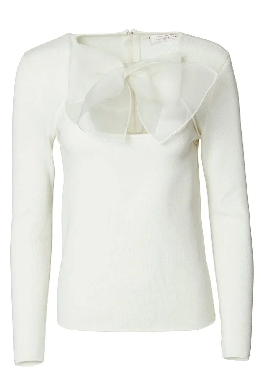 Long Sleeve Cut Out Blouse Loose Fit Blouse