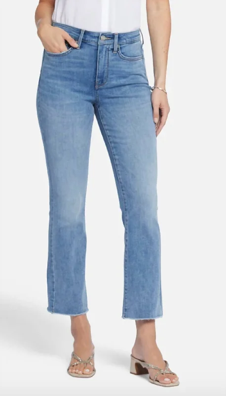 Billie Mini Boot Ankle Fray Jeans In Crescent Shore Chic Dark-Wash Skinny Jeans