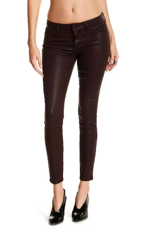 The Icon Coated Ankle Denim Skinny Jeans In Deep Orchid Comfortable Zip-Up Skinny Jeans The Icon Coated Ankle Denim Skinny Jeans In Deep Orchid Comfortable Zip-Up Skinny Jeans