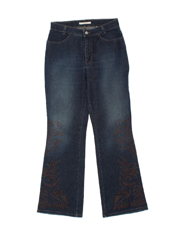 MAC Womens Bootcut Jeans EU 40 Medium W32 L32  Navy Blue Cotton Fashionable Relaxed Fit Denim