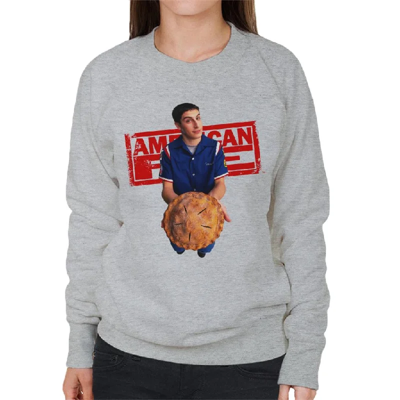 American Pie Jim Holding Pie Women's Sweatshirt Hoodie with Mesh Breathable Sporty