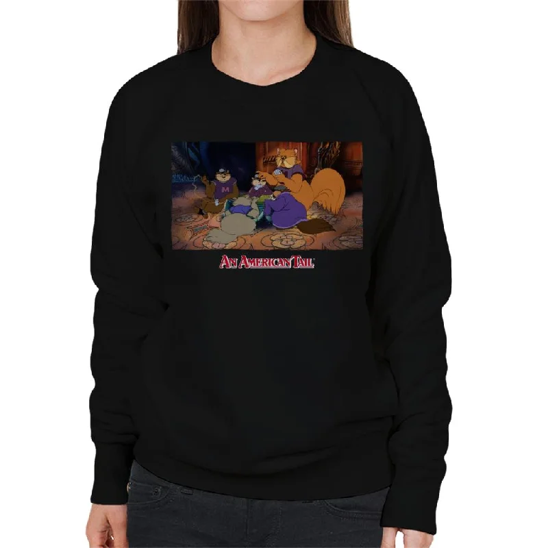 An American Tail Tiger Playing Cards Women's Sweatshirt Hoodie with Ribbed Hem Stretchable Secure An American Tail Tiger Playing Cards Women's Sweatshirt Hoodie with Ribbed Hem Stretchable Secure