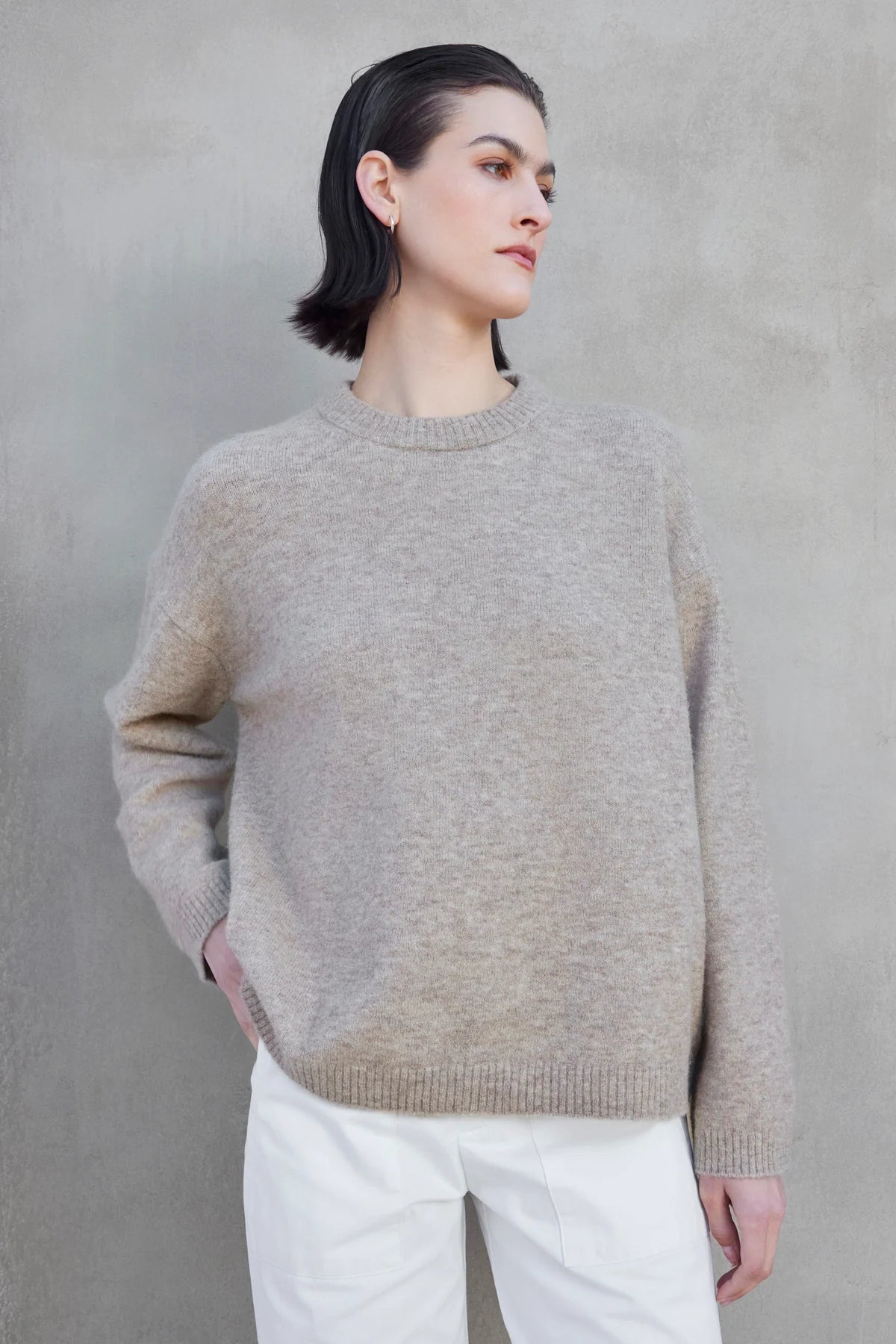 Lakewood Alpaca Sweater - Oat Transparent Opaque Sheer