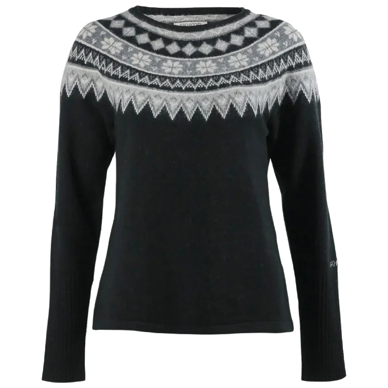 Skhoop Women's Scandinavian Sweater Mesh Fabric Canvas Fabric Denim Fabric