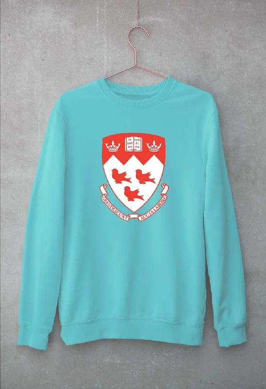 McGill University Unisex Sweatshirt for Men/Women Hoodie with Fur Luxurious Winter